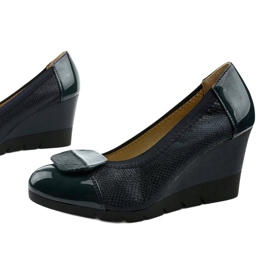 Svarta pumpar på Downreaver -kilen marinblå 1