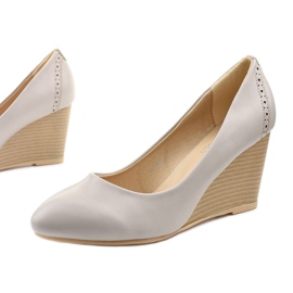 Grå pumpar på kilen Affore 1