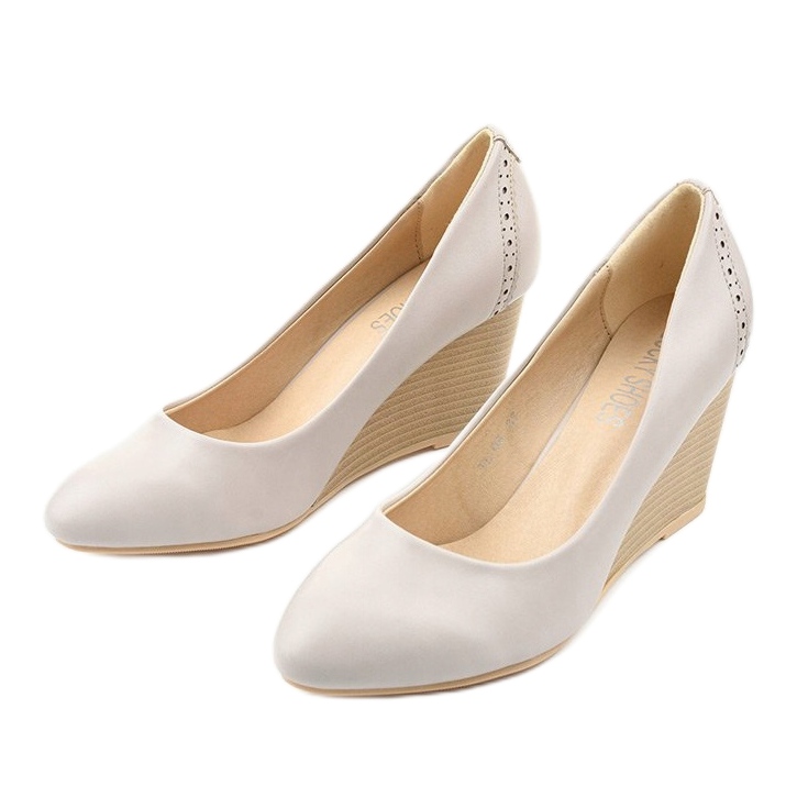 Grå pumpar på kilen Affore 2