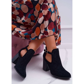 Bellucci Kvinnors stövlar på en klack Openwork med utskärningar Black GoodDay svart 2