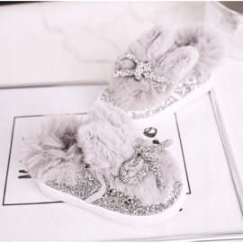 FRROCK Grå Mumi Grå Varma Barnskor silver- 1