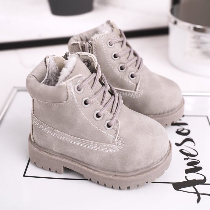 FRROCK Barns varma trapper stövlar grå Dexter 1