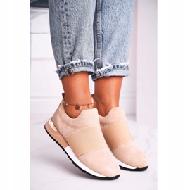 FB2 Kvinnors sportskor Sneakers Slip-on Beige Say Something 1