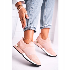 FB2 Kvinnors sportskor Sneakers Slip-on Pink Say Something beige rosa 1
