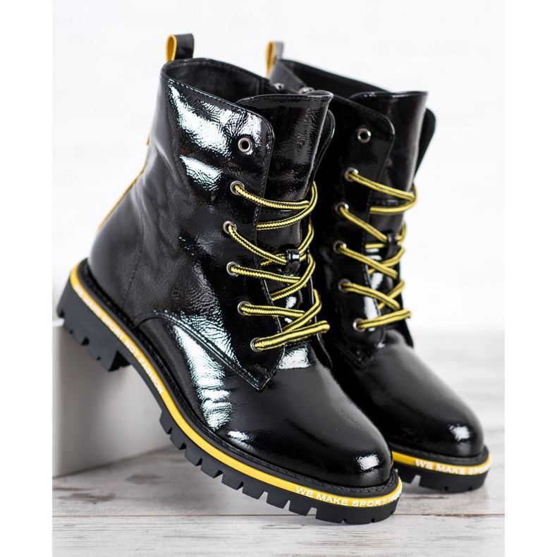 Goodin Lackerade fällare svart gul 2