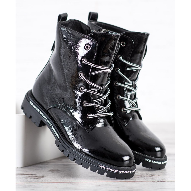 Goodin Lackerade fällare vit svart 2