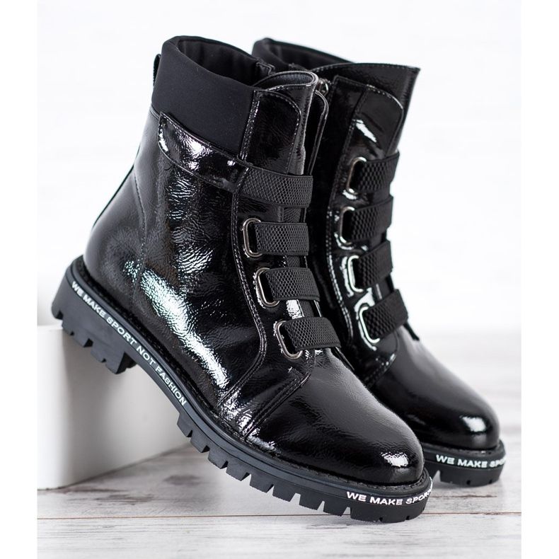 Goodin Lackerade arbetare med suddgummi svart 1