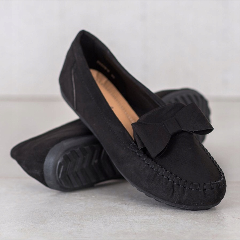 Fama Loafers Med En Rosett svart 1