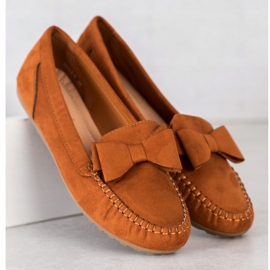 Fama Loafers Med En Rosett brun gul 1