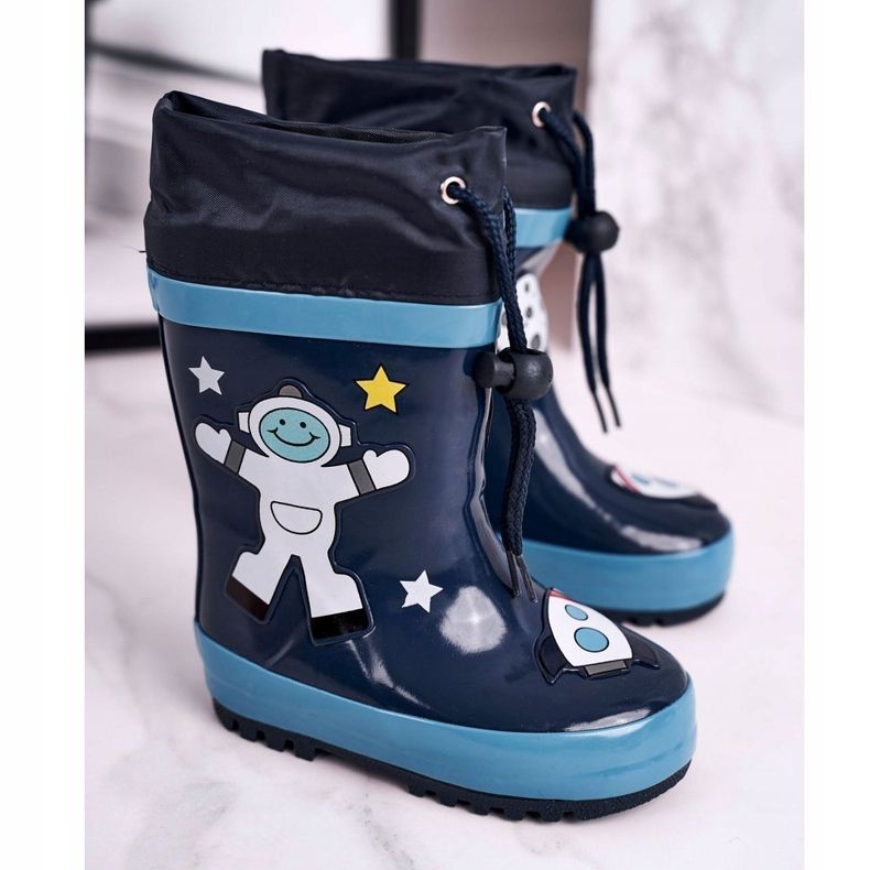 Apawwa Cosmonaut Mordeso Marinblå galoscher vit 1