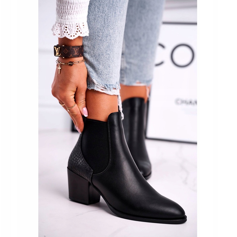 Damskor på högklackat Sergio Leone svart BT613 2