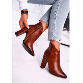 Marquiiz Kvinnors stövlar på hög klack kamel stiger upp brun 2