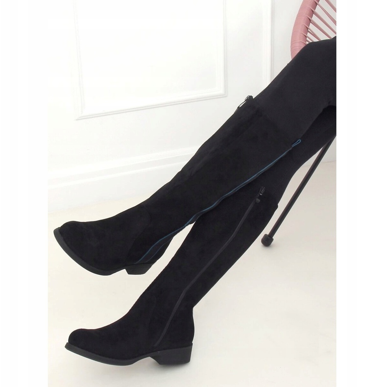 Svarta ridstövlar för kvinnor 7962-PG Svart 1