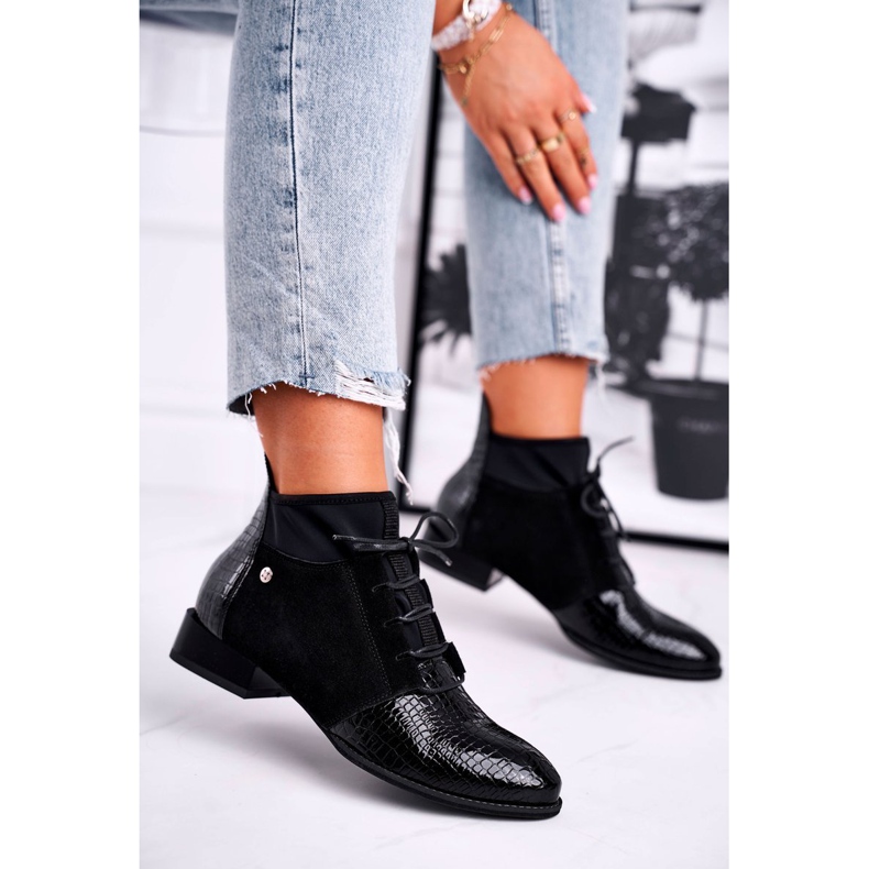 Damstövlar Läder Maciejka Svart 04744-20 1