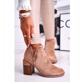 MSMG Kängor för kvinnor på hälklackad kaki Meliori Dream 2