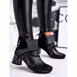 Kvinnors varma läderstövlar Maciejka Marinblå 03790-20 1