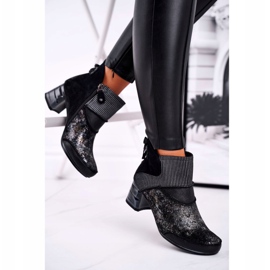 Kvinnors varma läderstövlar Maciejka Marinblå 03790-20 2