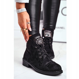 Kvinnors varma stövlar Mockakristaller Svart Hondus 1