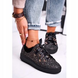 Dam Sneakers Elegant Läder Laura Messi Svart 2045 2