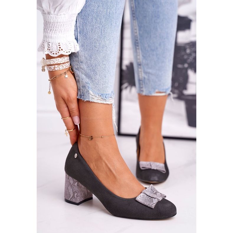 Dampumps Maciejka mocka grafit 3356A-43 / 00-1 mångfärgad 1