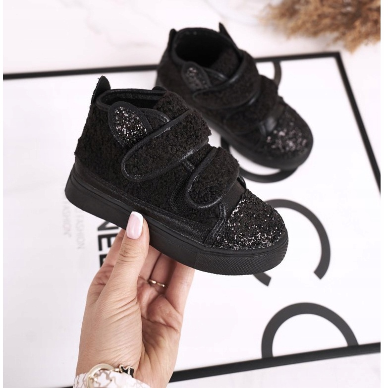 FRROCK Barnskor High Warm Black Clifford svart 1