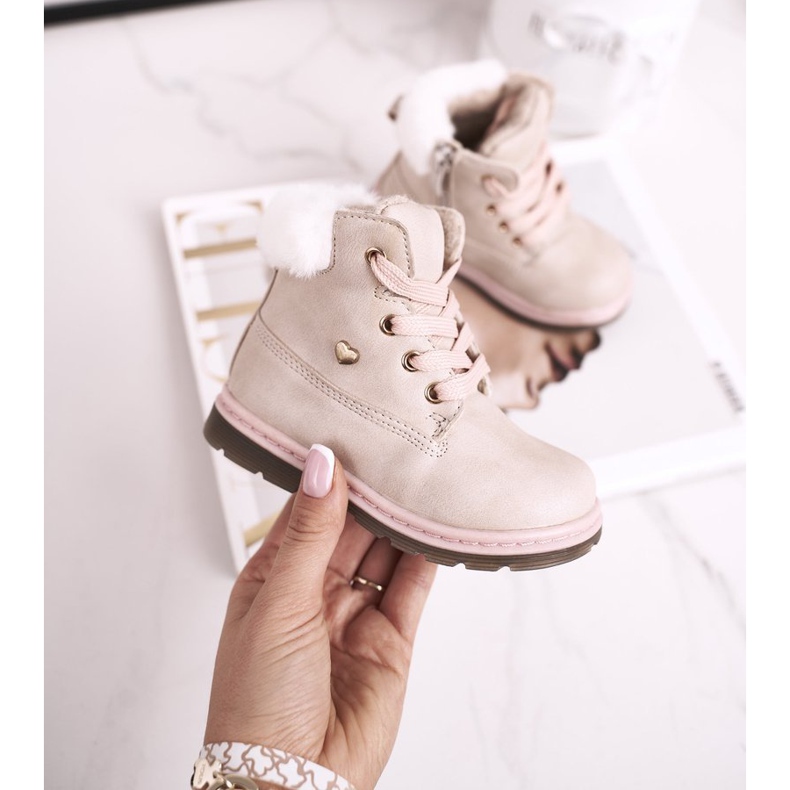 EVE Barns varma Trappers stövlar Beige Maestro 1