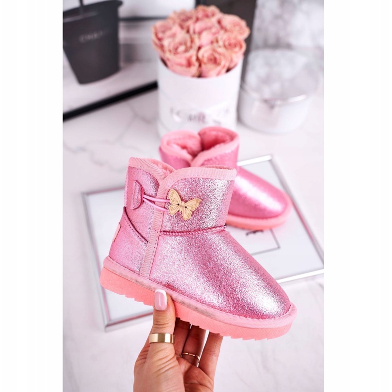 Apawwa Varma snöskor för barn med fjärilsrosa Cosmic 1