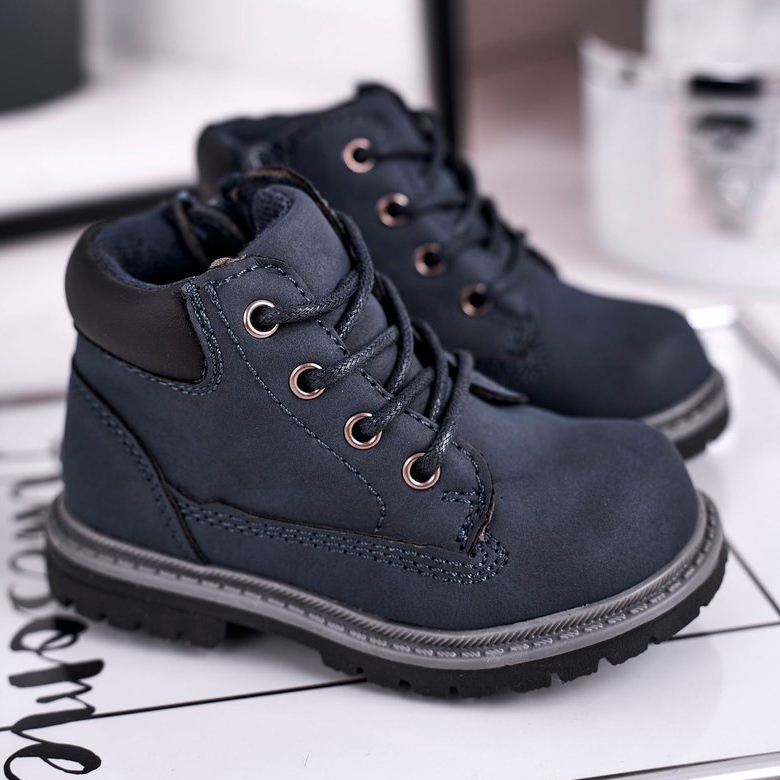 Apawwa Barn pojkars vandringsskor marinblå Moa 1