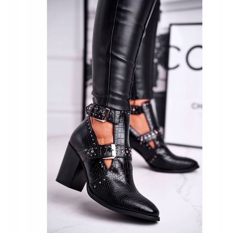 FRSS Damskor med Croco Cut-outs Black Aria svart 1