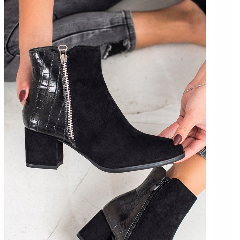 Filippo Snake Print Booties svart 2