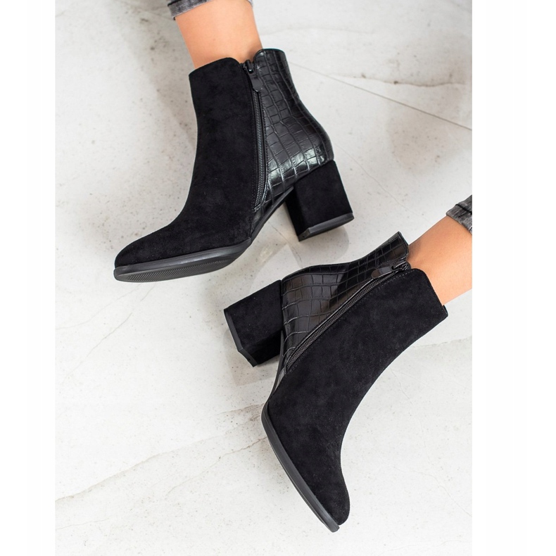 Filippo Snake Print Booties svart 1