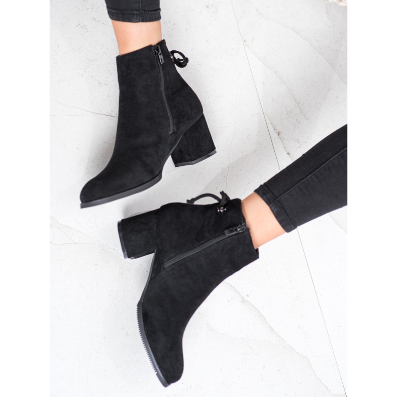 J. Star Stövlar med bindning svart 2