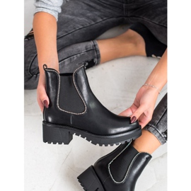 SHELOVET Chelsea stövlar med cubic zirconia svart 2