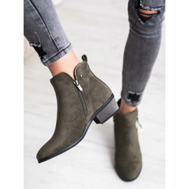 J. Star Stövlar med dekorativ dragkedja grön 1