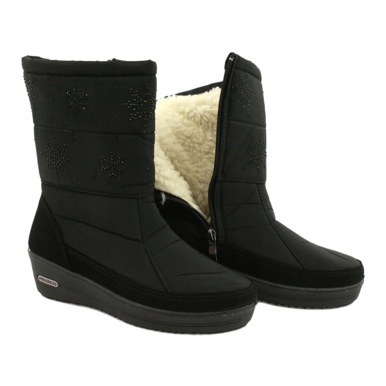 Light Fur Snow Boots Progress 20-01 svart 3