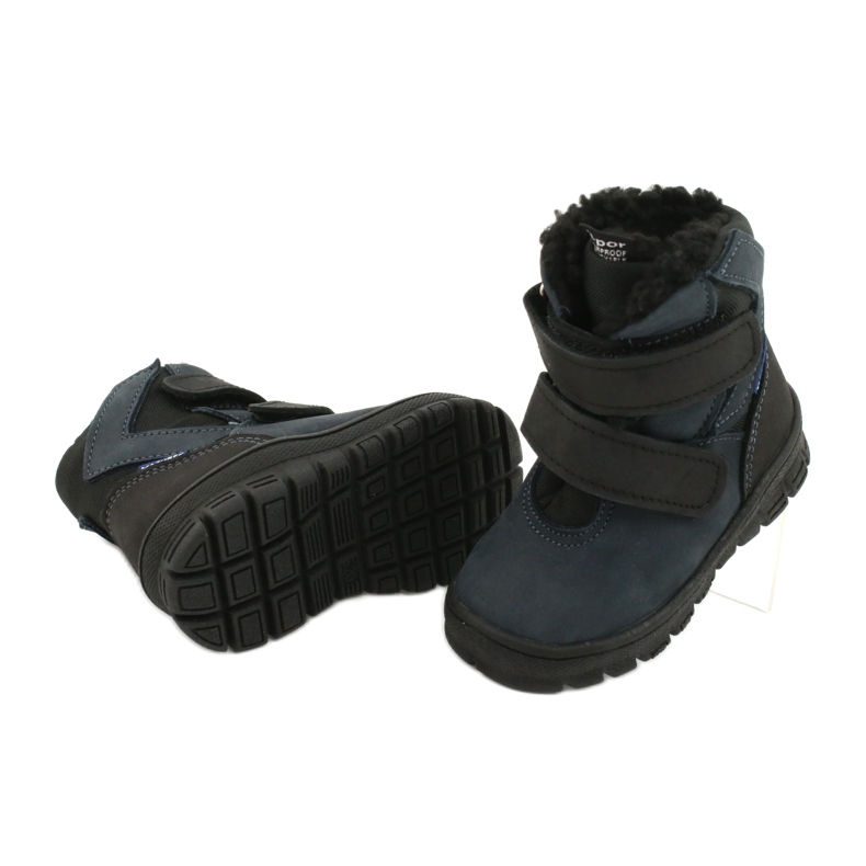 Stövlar med ett Mazurek 1351 marinblått membran svart 3