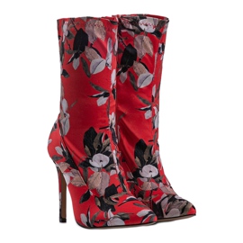 Röda fotkängor med Santana -strumpa 1