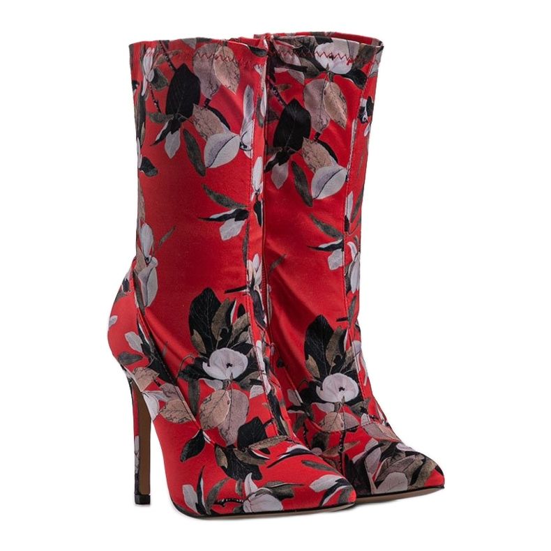 Röda fotkängor med Santana -strumpa 1