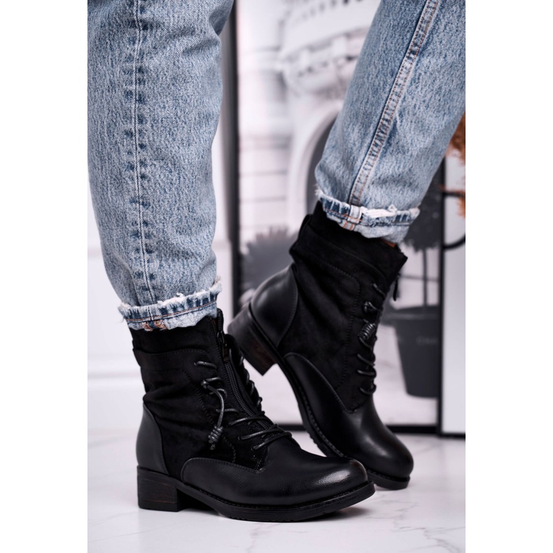 Black Bear kvinnors arbetarkängor svart 1