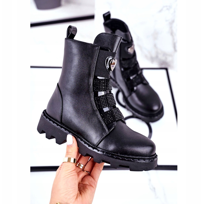 Apawwa Barnens svarta ballongvarma stövlar 3