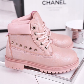 MSMG Barns varma stövlar med dubbar rosa Gonzo 1