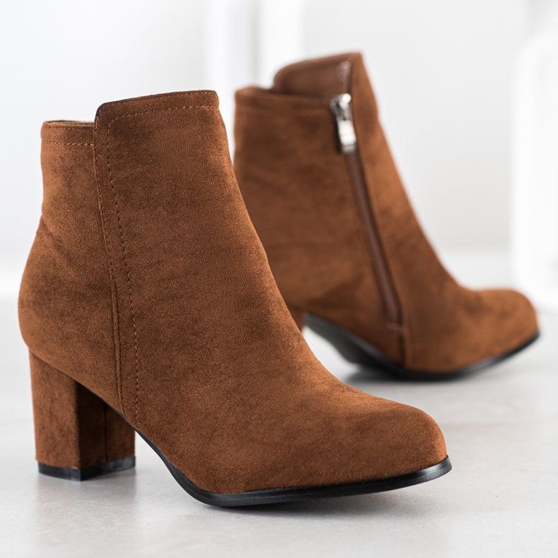 Wilady Moderiktiga kamelstövlar brun mångfärgad 1