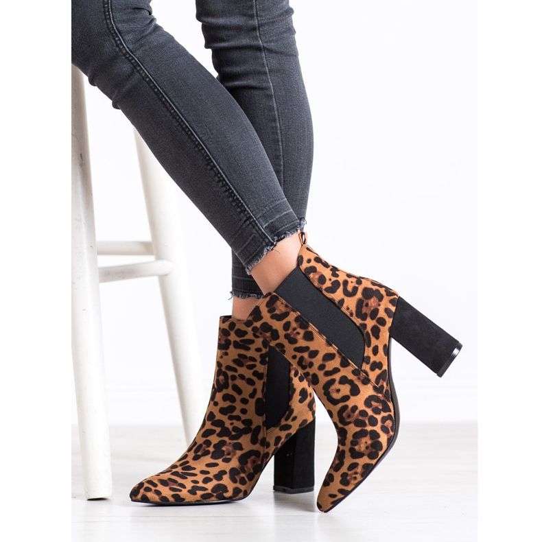 Corina Leopard Print Boot brun mångfärgad 2