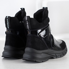 SHELOVET Vinterstövlar med kardborreband svart 2