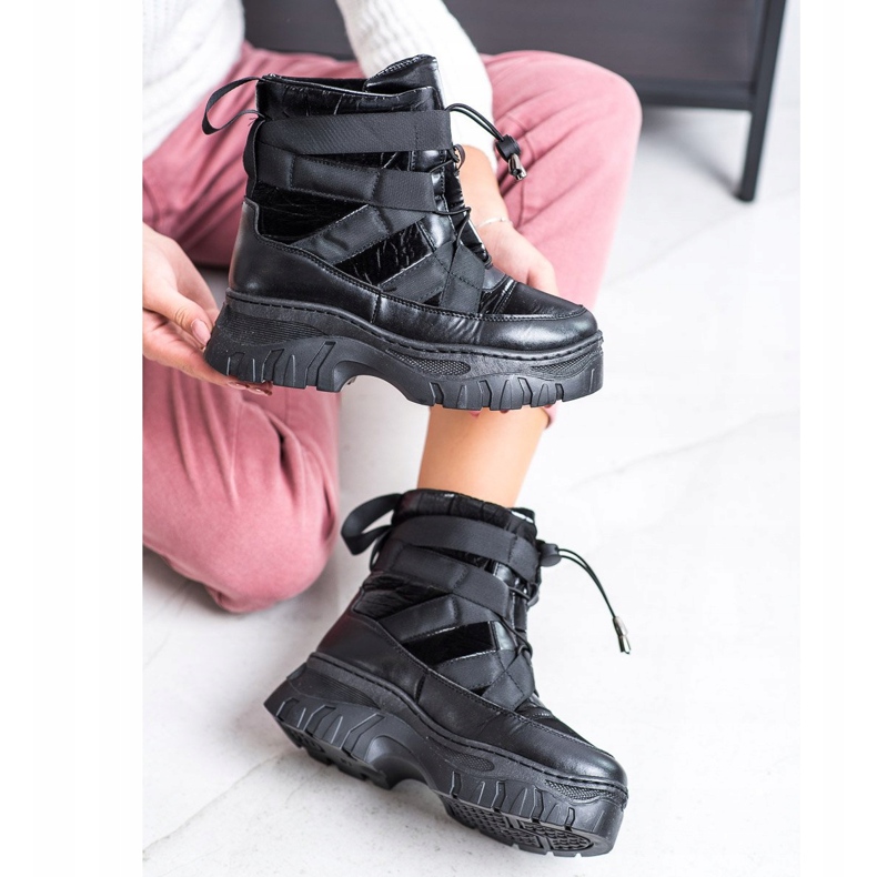 SHELOVET Svarta snöskor med uppvärmning 2