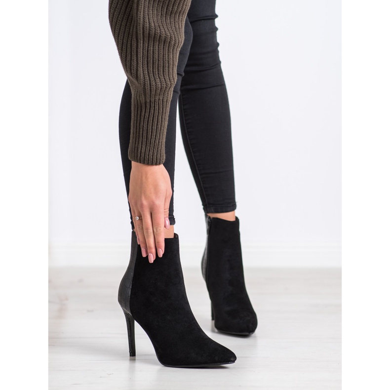 Small Swan Sexiga Snake Print höga klackar svart 1