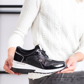 VINCEZA lädersneakers svart 2