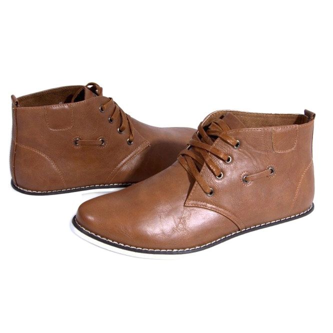 Höga snörskor TL8900 Camel brun 2