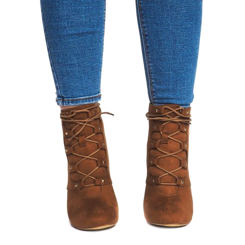 Stövlar på högklackad H253 kamel brun 2