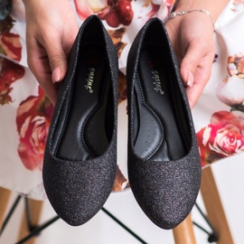 Seastar Glitter ballerinor svart silver- 1